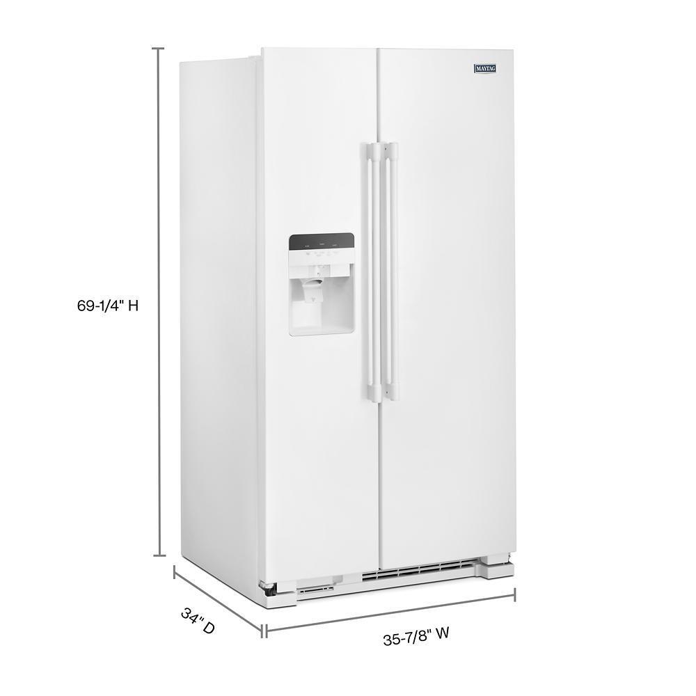 36-Inch Wide Side-by-Side Refrigerator with Exterior Ice and Water Dispenser - 25 Cu. Ft. - (MSS25C4MGW)