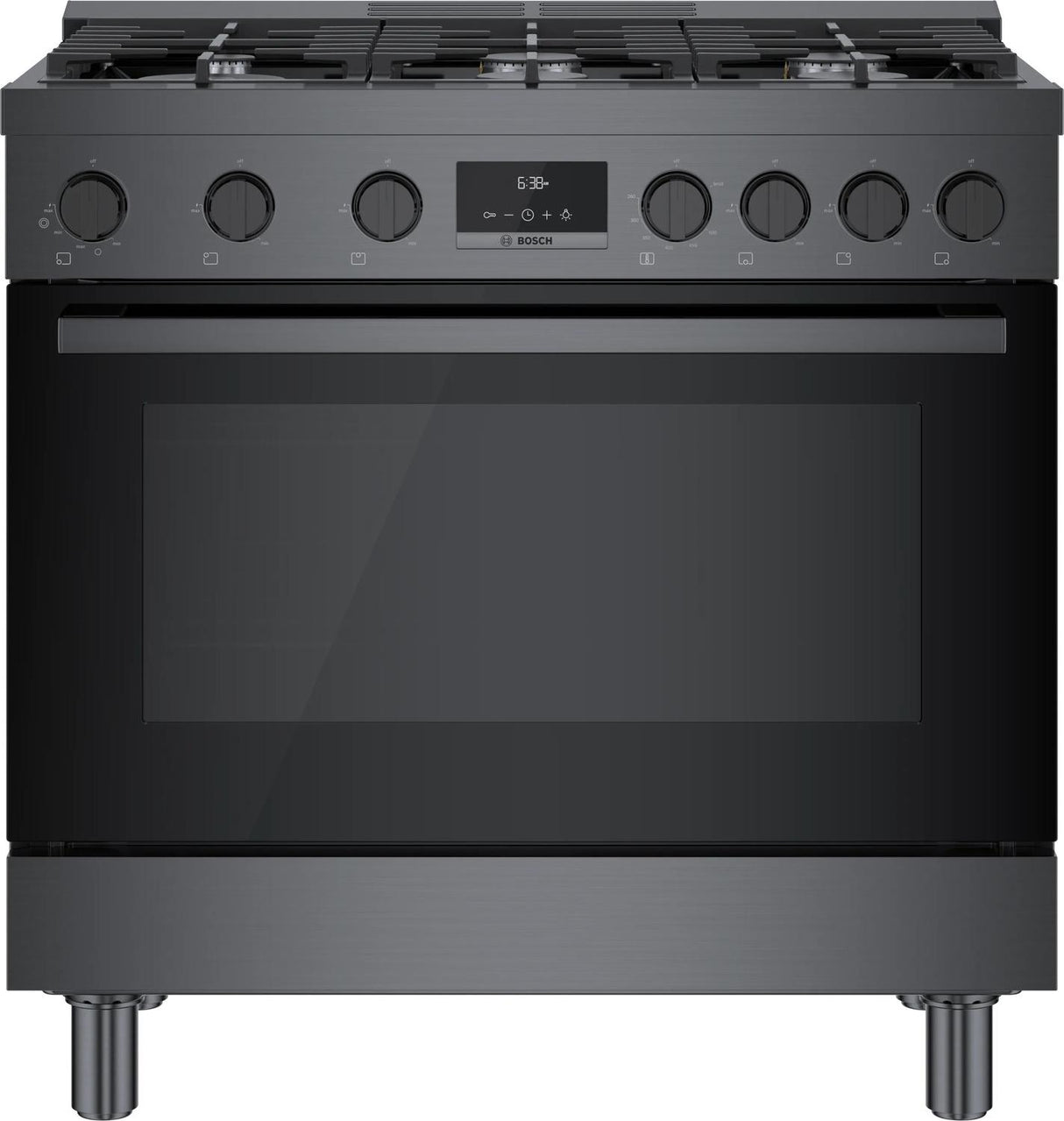 800 Series Gas Freestanding Range 36" Black Stainless Steel - (HGS8645UC)