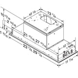 Broan(R) 30-Inch Built-In Power Pack Insert w/ Easy Install System, 350 Max Blower CFM, Stainless Steel - (BBN2303SS)