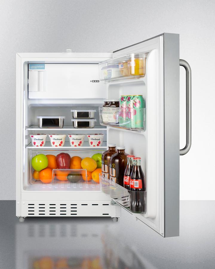 21" Wide Built-in Refrigerator-freezer, ADA Compliant - (ALRF48SSTB)