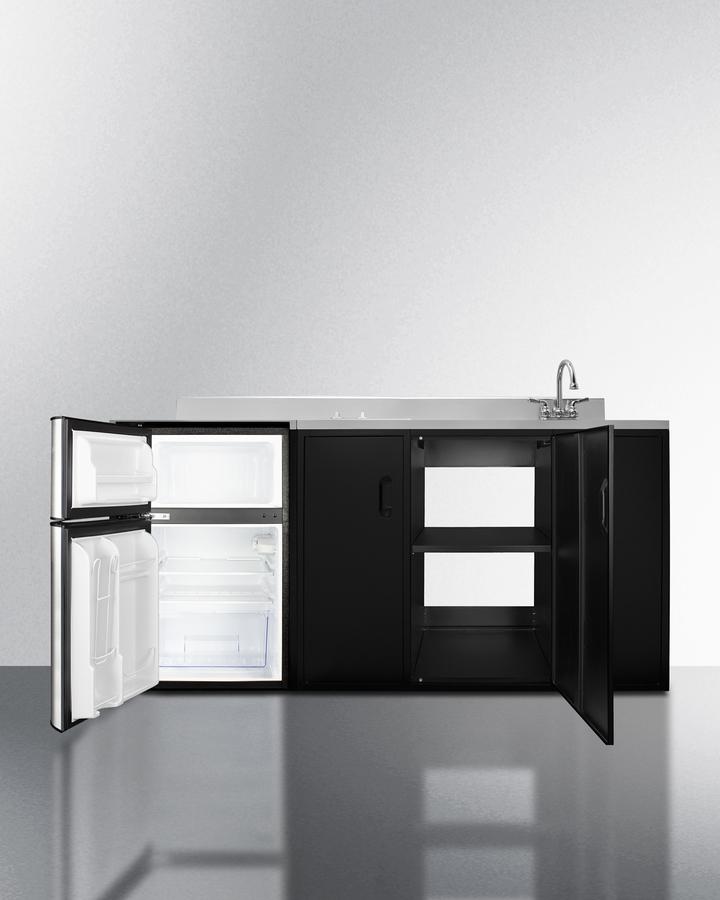 72" Wide All-in-one Kitchenette, ADA Counter Height - (CK72ADASINKR)