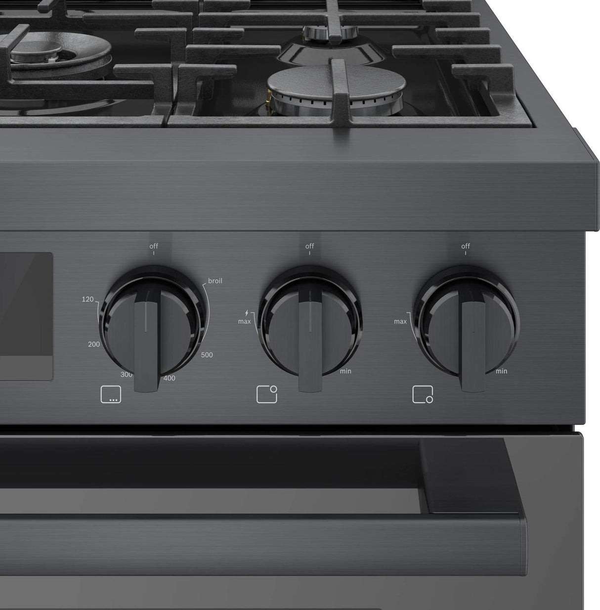 800 Series Gas Freestanding Range 30" Black Stainless Steel - (HGS8045UC)