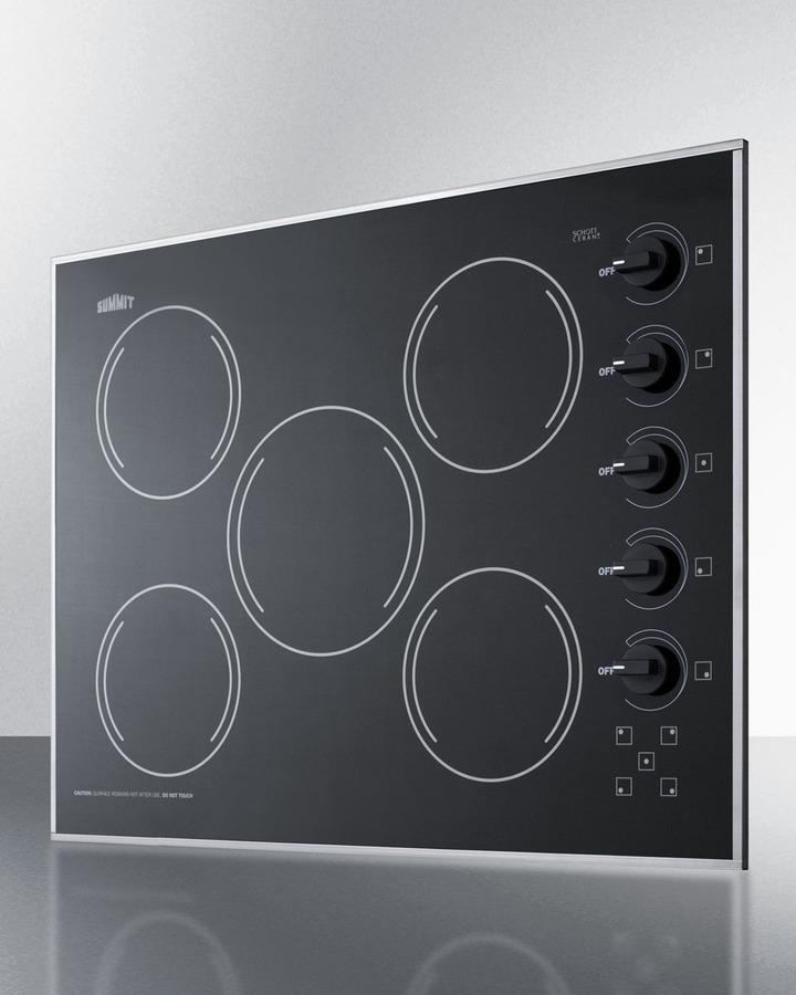 27" Wide 230v 5-burner Radiant Cooktop - (CR5B273B)