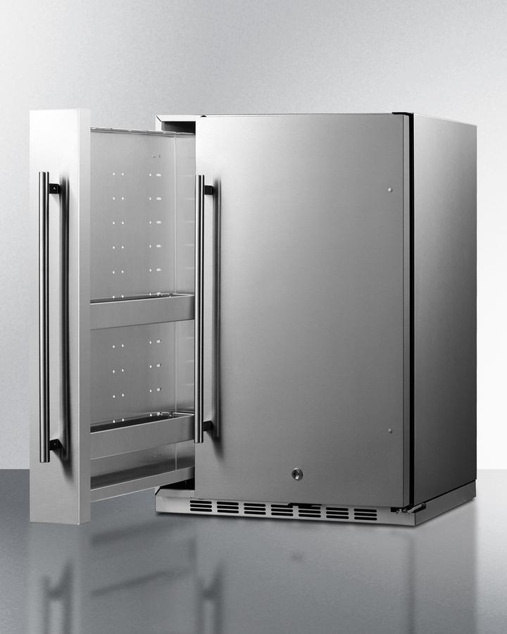 Shallow Depth 24" Wide Built-in All-refrigerator With Slide-out Storage Compartment - (FF19524)