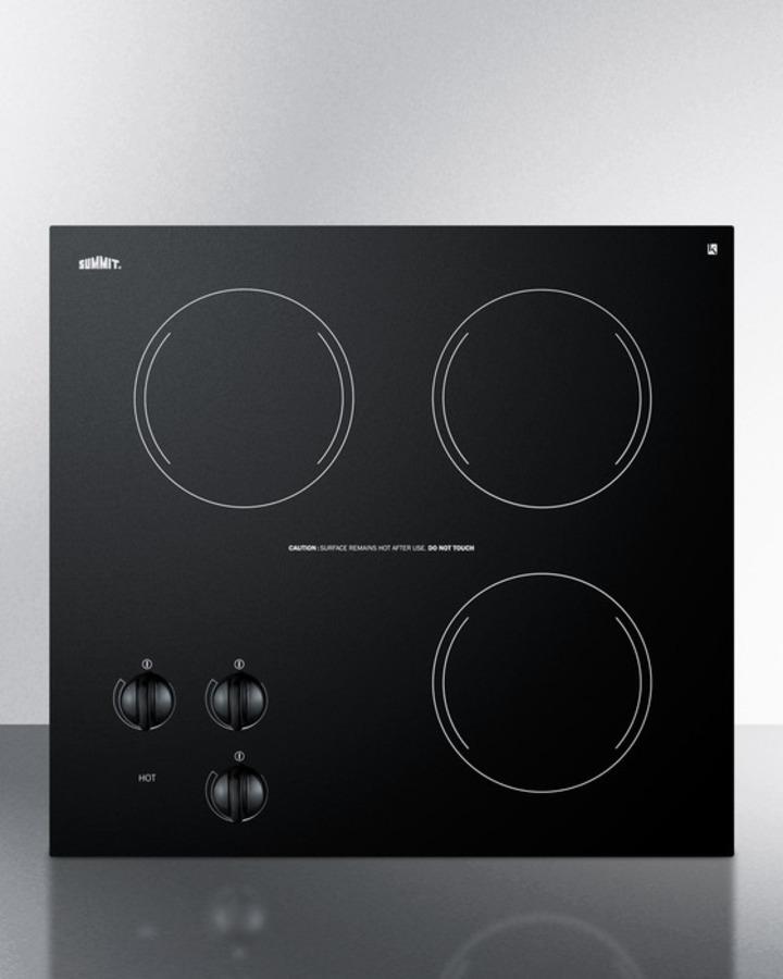 22" Wide 230v 3-burner Radiant Cooktop - (CR3240)