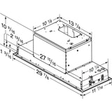 Broan(R) 30-Inch Built In Power Pack Insert w/ Easy Install System, 650 Max Blower CFM, Stainless Steel - (BBN3306SS)