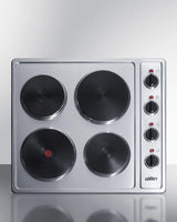 24" Wide 230v 4-burner Solid Disk Cooktop - (CSD4B24)