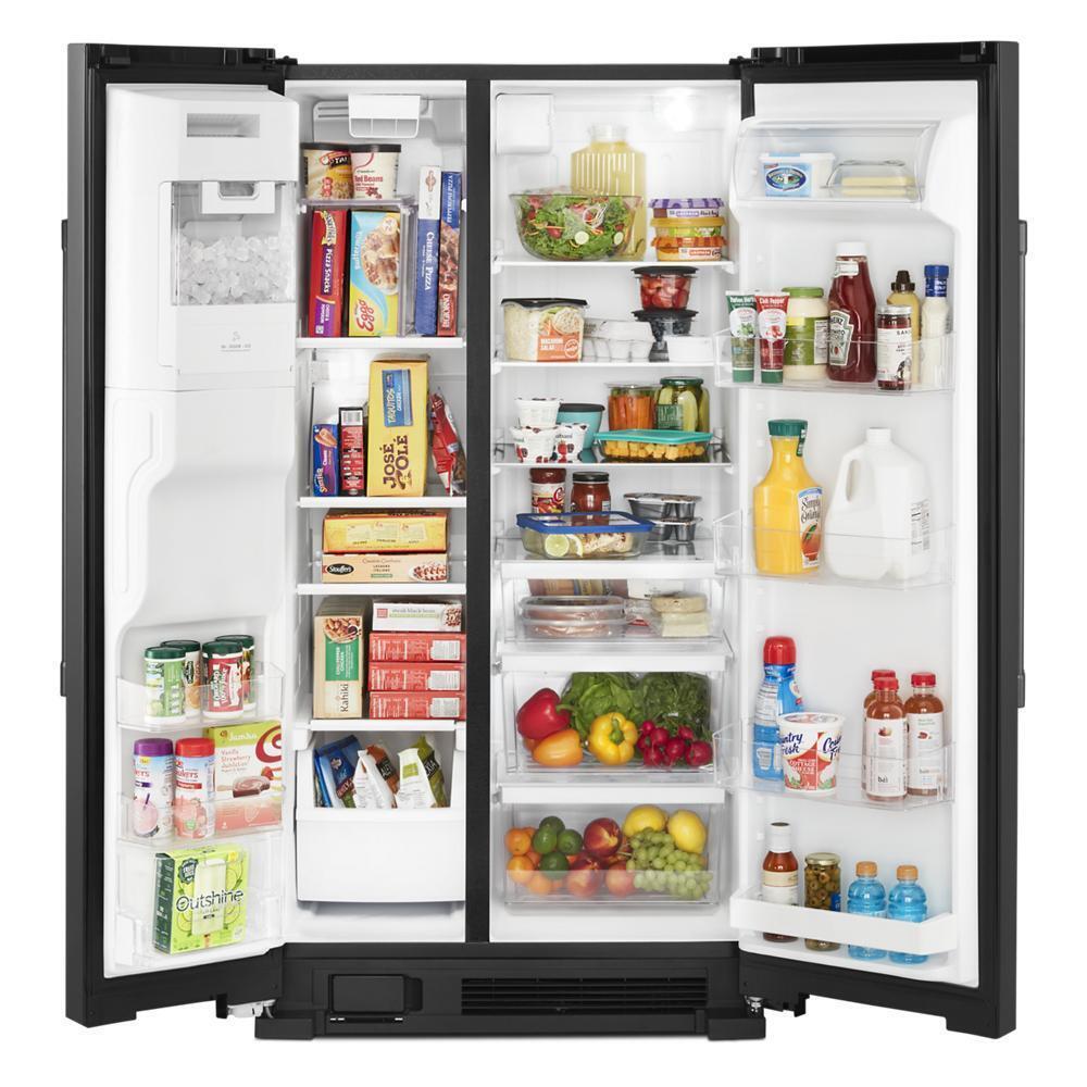 36-Inch Wide Side-by-Side Refrigerator with Exterior Ice and Water Dispenser - 25 Cu. Ft. - (MSS25C4MGB)