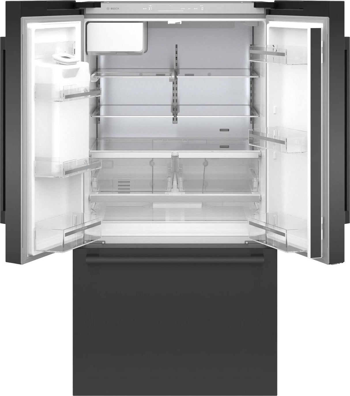 500 Series French Door Bottom Mount Refrigerator 36" Stainless steel (with anti-fingerprint), Black Stainless Steel - (B36FD50SNB)