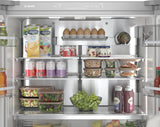 800 Series French Door Bottom Mount Refrigerator, Glass door 36" White - (B36CL81ENW)