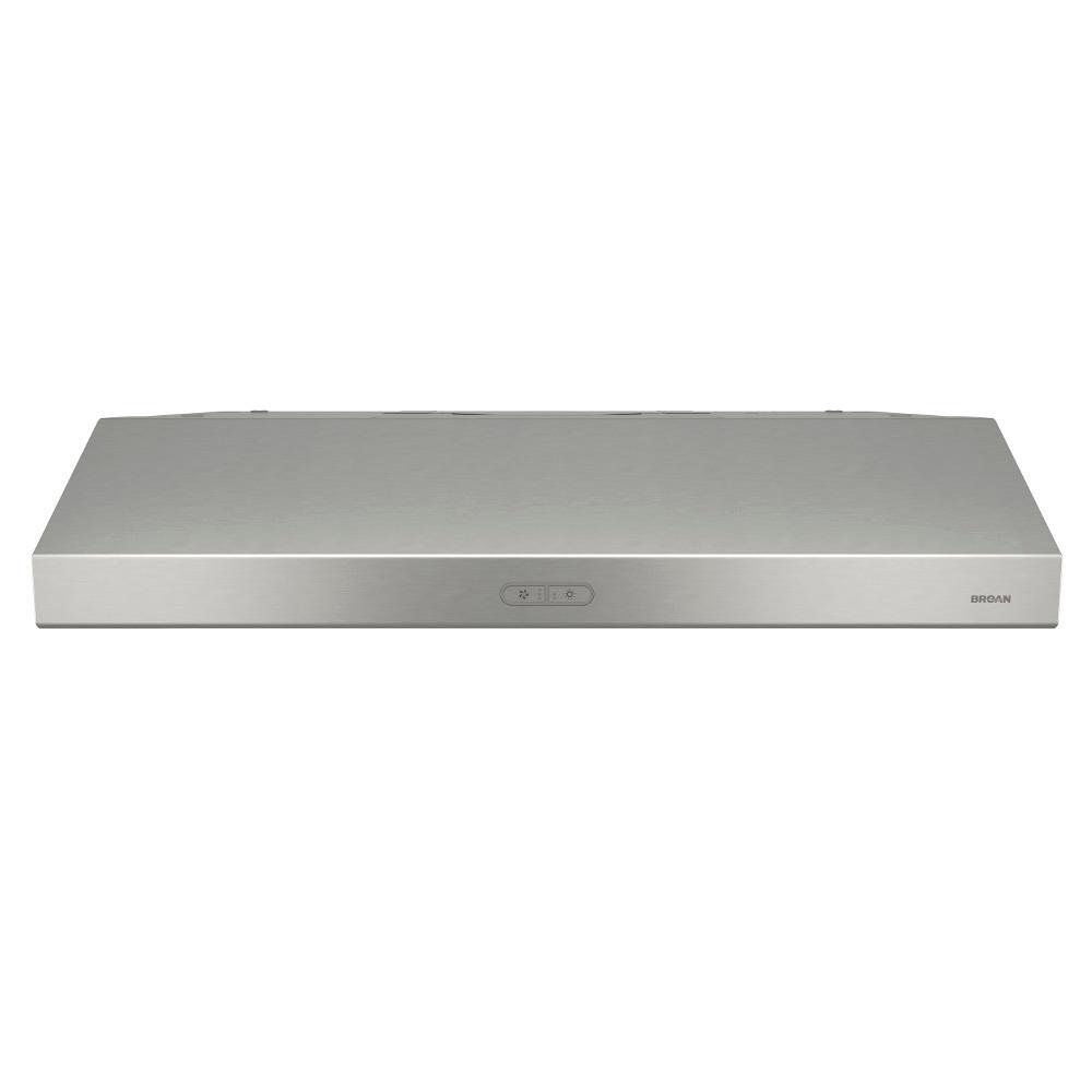 Broan(R) Glacier 42-Inch Convertible Under-Cabinet Range Hood, 375 Max Blower CFM, Stainless Steel - (BCDF142SS)