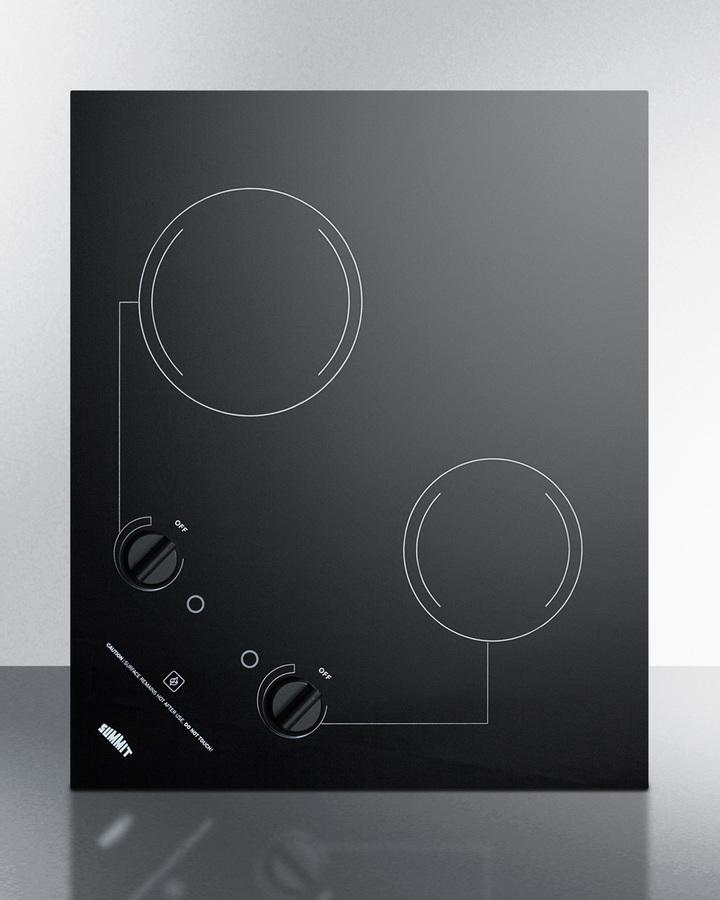 21" Wide 115v 2-burner Radiant Cooktop - (CR2B121)