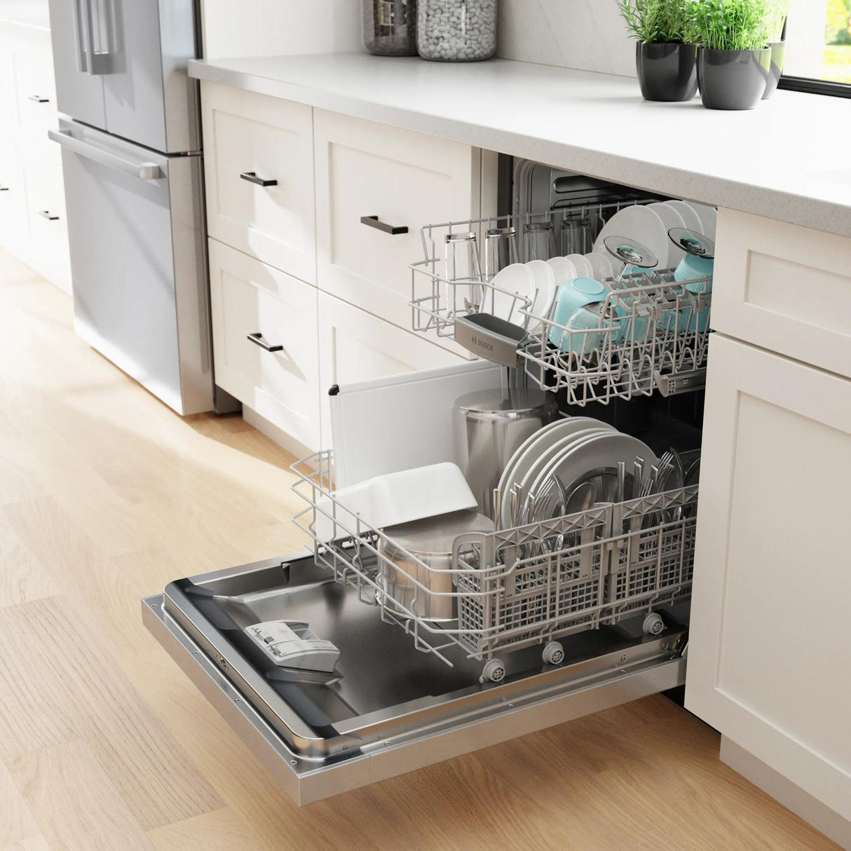 100 Plus Dishwasher 24" Stainless Steel Anti-fingerprint - (SHE4AEM5N)