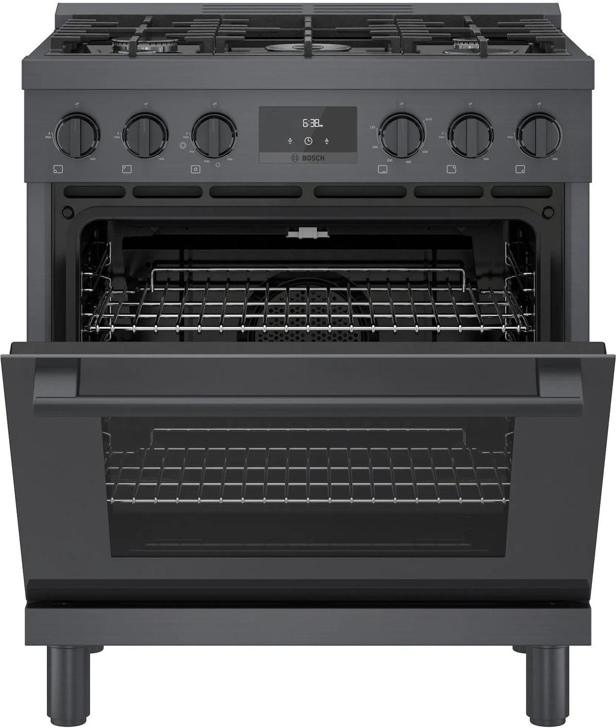 800 Series Gas Freestanding Range 30" Black Stainless Steel - (HGS8045UC)