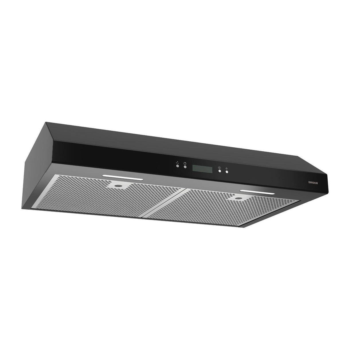 Broan(R) Glacier 30-Inch Convertible Under-Cabinet Range Hood, 450 Max Blower CFM, Black - (BCDJ130BL)