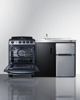 63" Wide All-in-one Kitchenette With Gas Range - (ACK63GASBSS)