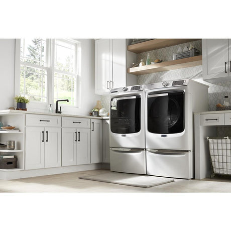 Smart Front Load Electric Dryer with Extra Power and Advanced Moisture Sensing Plus - 7.3 cu. ft. - (MED8630HW)