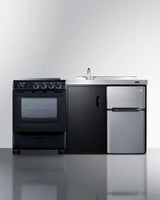 63" Wide All-in-one Kitchenette With Electric Range - (ACK63ELSTB)