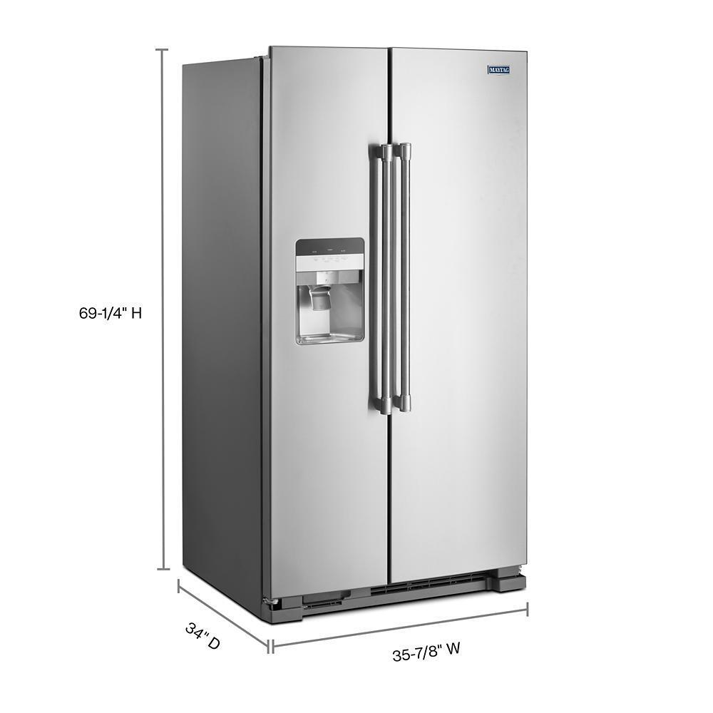 36-Inch Wide Side-by-Side Refrigerator with Exterior Ice and Water Dispenser - 25 Cu. Ft. - (MSS25C4MGZ)