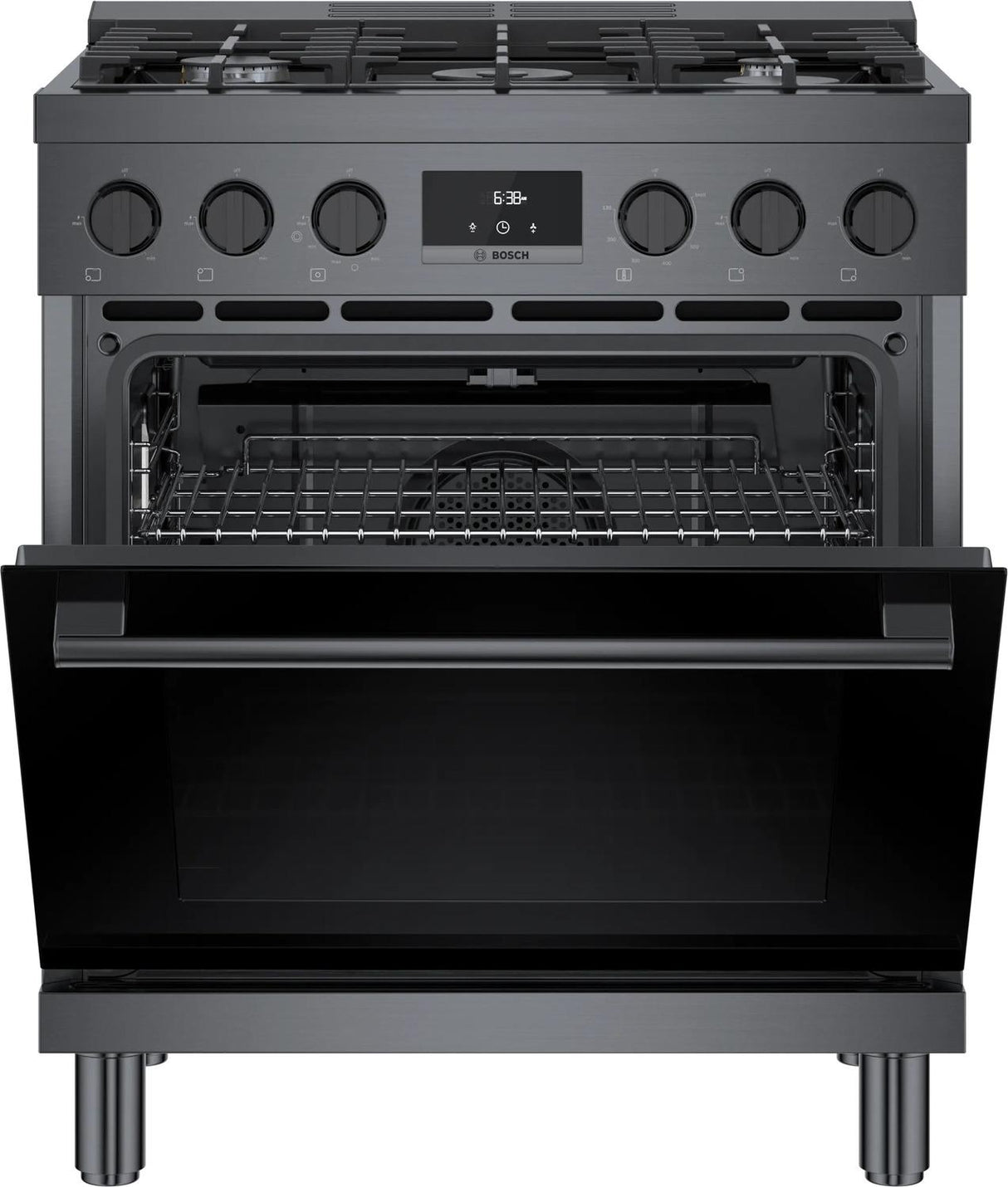 800 Series Gas Freestanding Range 30" Black Stainless Steel - (HGS8045UC)