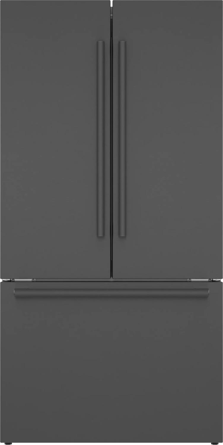 800 Series French Door Bottom Mount Refrigerator 36" Black Stainless Steel - (B36CT80SNB)