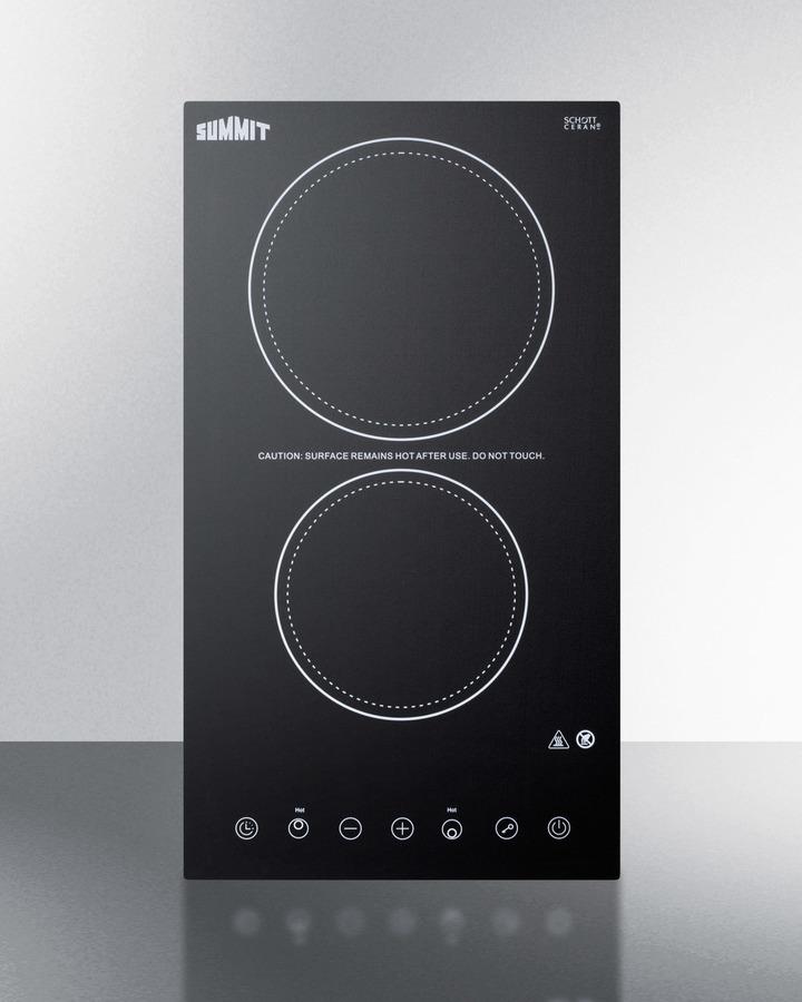 12" Wide 230v 2-burner Radiant Cooktop - (CR2B23T3B)