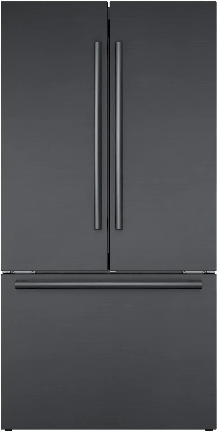 800 Series French Door Bottom Mount Refrigerator 36" Black Stainless Steel - (B36CT80SNB)