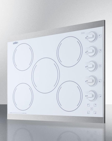 27" Wide 230v 5-burner Radiant Cooktop - (CRS5B14W)