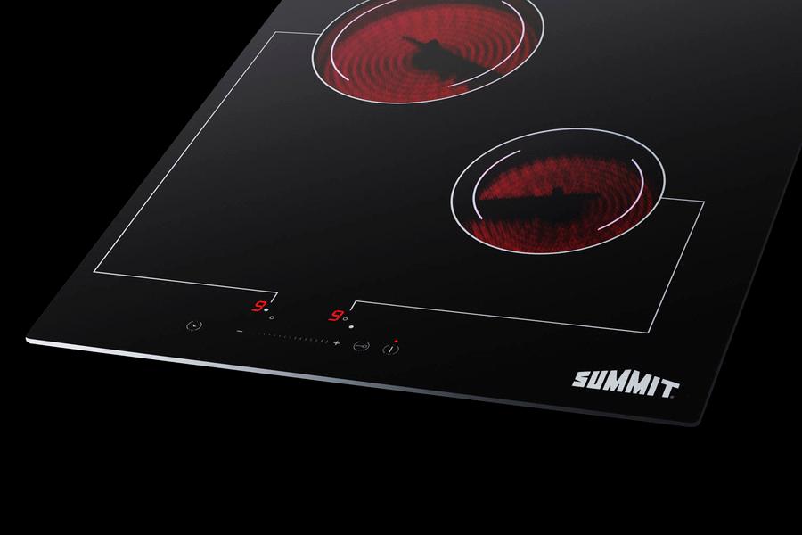 18" Wide 220v 2-burner Radiant Cooktop - (CR2B228T)