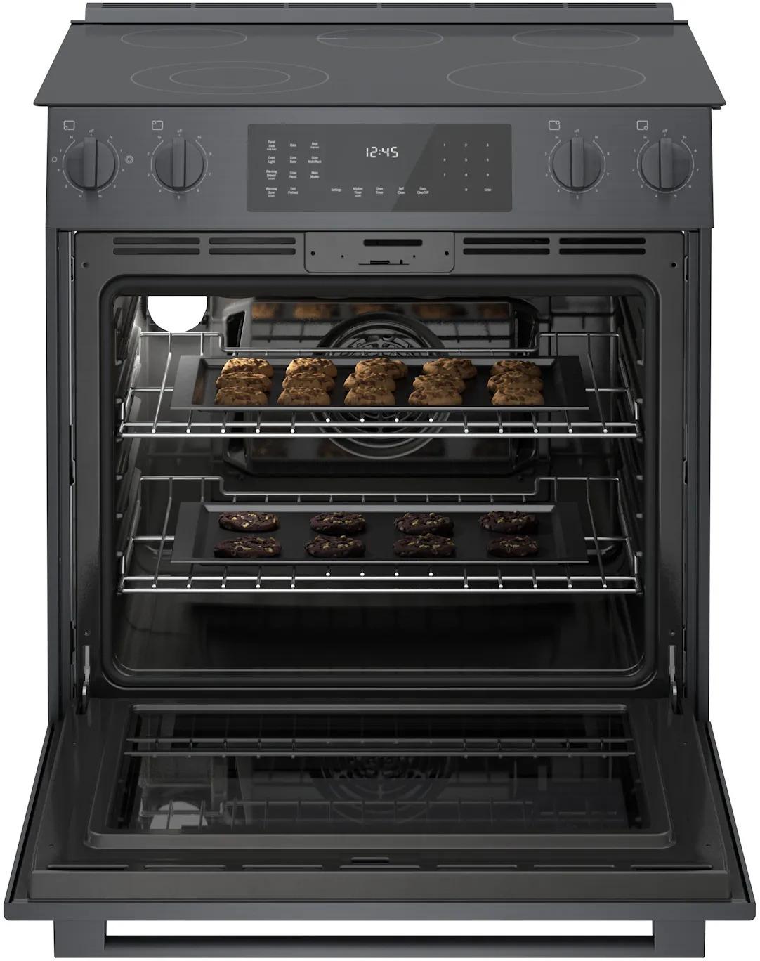 800 Series Electric Slide-in Range 30" Black Stainless Steel - (HEI8046U)