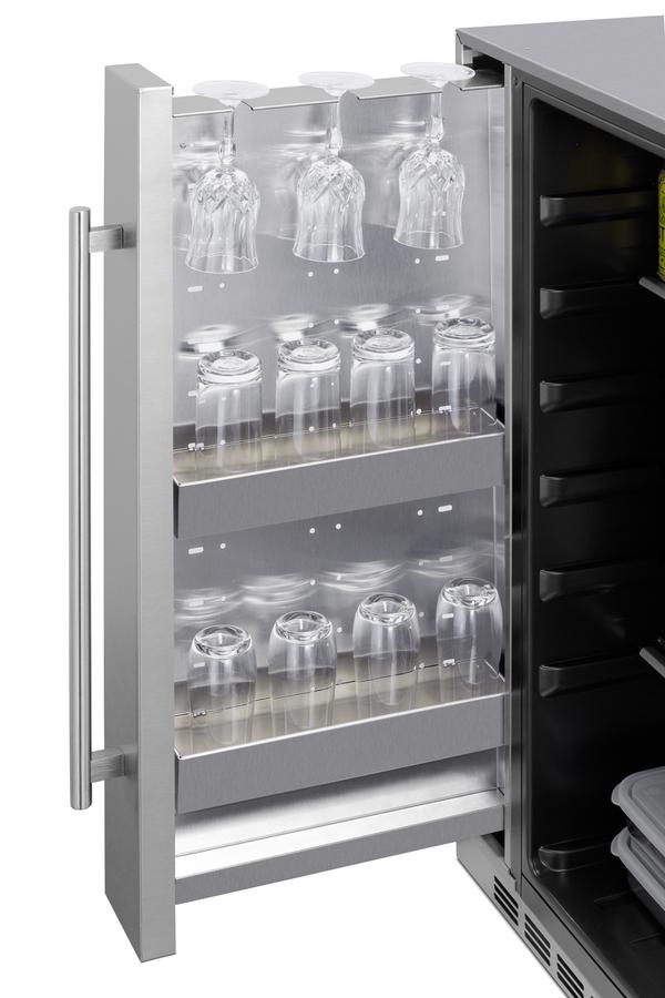 Shallow Depth 24" Wide Built-in All-refrigerator With Slide-out Storage Compartment - (FF19524)