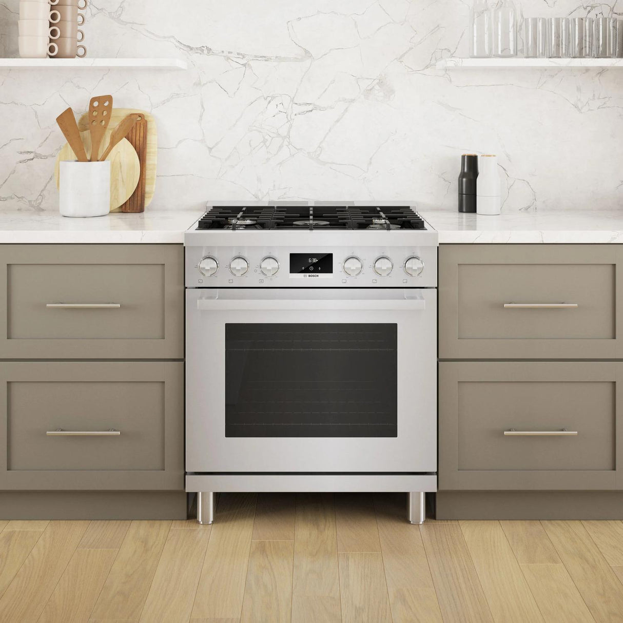 800 Series Gas Freestanding Range 30" Stainless Steel - (HGS8055UC)