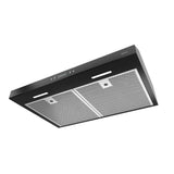 Broan(R) Glacier 30-Inch Convertible Under-Cabinet Range Hood, 450 Max Blower CFM, Black - (BCDJ130BL)