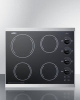 24" Wide 230v 4-burner Radiant Cooktop - (CRS426BL)