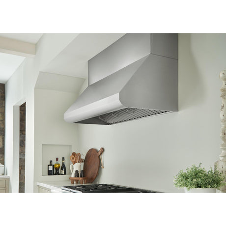 Broan(R) Elite E60000 48-inch Convertible Canopy Wall-Mount Range Hood w/Heat Sentry(TM) 1290 Max Blower CFM, Stainless Steel - (E6048TSS)