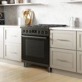 800 Series Gas Freestanding Range 30" Black Stainless Steel - (HGS8045UC)