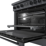 800 Series Gas Freestanding Range 36" Black Stainless Steel - (HGS8645UC)