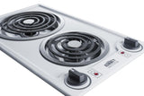 12" Wide 115v 2-burner Coil Cooktop - (CCE211WH)