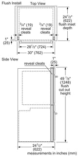 500 Series, 30" Combo, Upper: Microwave, Lower: EU Conv, Knob Control - (HBL57M52UC)