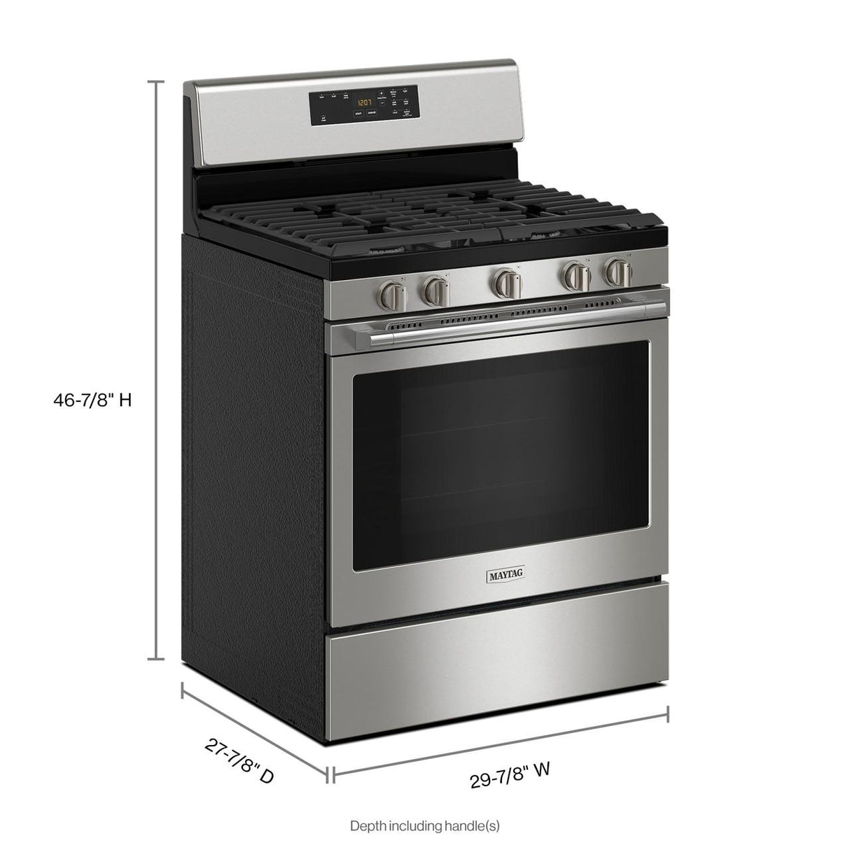 Maytag 5 Cu. Ft. Gas Range With High Temp Self Clean In Fingerprint Resistant Stainless Steel - (MGR6600PZ)