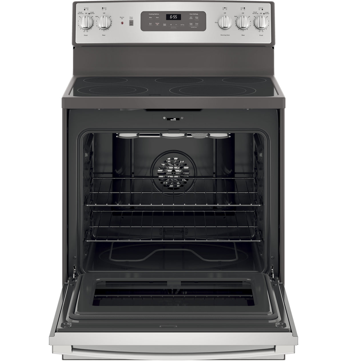 GE(R) 30" Free-Standing Electric Convection Fingerprint Resistant Range - (JB655YKFS)