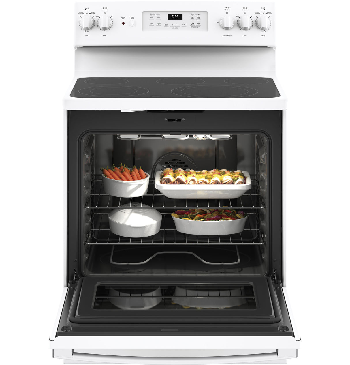 GE(R) 30" Free-Standing Electric Convection Range - (JB655DKWW)