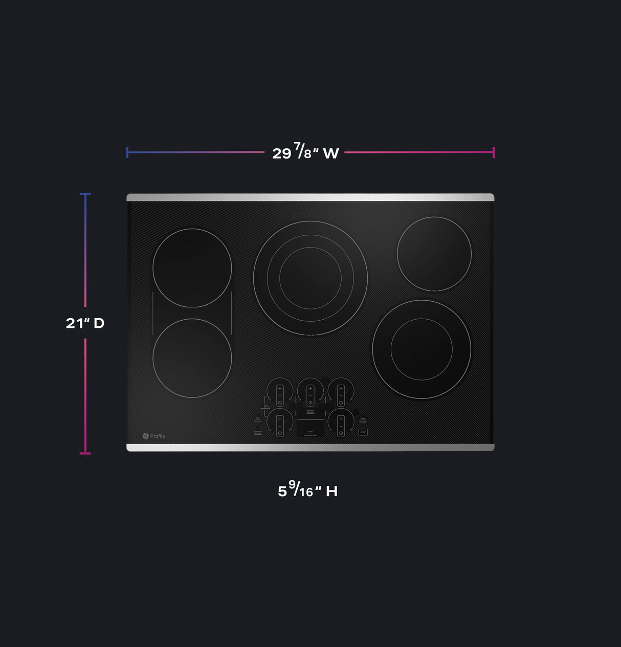 GE Profile(TM) 30" Built-In Touch Control Electric Cooktop - (PEP9030STSS)