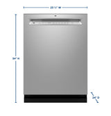 GE(R) ENERGY STAR(R) Front Control with Stainless Steel Interior Dishwasher with Sanitize Cycle - (GDF650SYVFS)