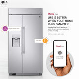 LG STUDIO 26 cu. ft. Smart Side-by-Side Built-In Refrigerator with Ice & Water Dispenser - (SRSXB2622S)