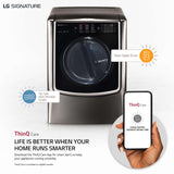 LG SIGNATURE 9.0 cu. ft. Large Smart wi-fi Enabled Gas Dryer w/ TurboSteam(TM) - (DLGX9501K)