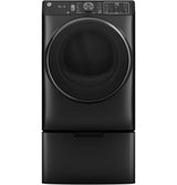 GE(R) ENERGY STAR(R) 7.8 cu. ft. Capacity Smart Front Load Electric Dryer with Steam and Sanitize Cycle - (GFD65ESPVDS)