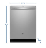 GE(R) ENERGY STAR(R) Fingerprint Resistant Top Control with Stainless Steel Interior Dishwasher with Sanitize Cycle - (GDT650SYVFS)