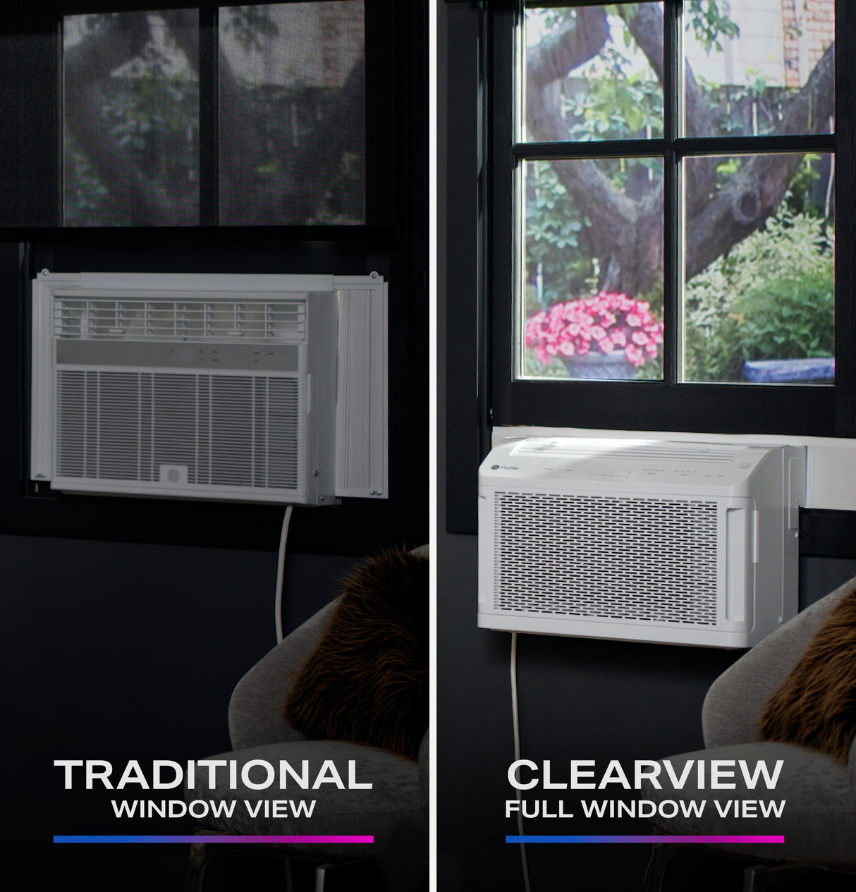 GE Profile ClearView(TM) ENERGY STAR(R) 12,200 BTU Inverter Smart Ultra Quiet Window Air Conditioner for Large Rooms up to 550 sq. ft. - (PHNT12CC)