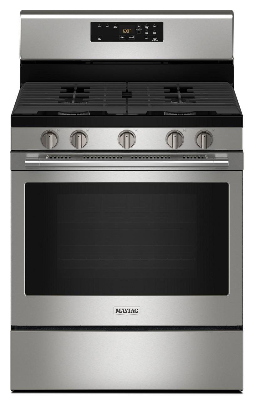 Maytag 5 Cu. Ft. Gas Range With High Temp Self Clean In Fingerprint Resistant Stainless Steel - (MGR6600PZ)